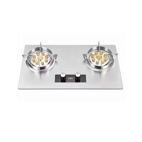 Automatic Piezo Ignition Gas Stove Tengao Metal Edging Table Top Knob Button Natural Gas