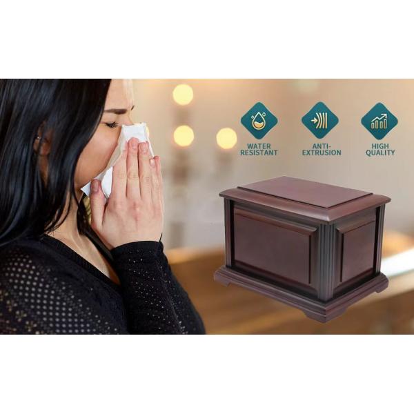 Handcrafted Extra Large Wooden Funeral Cremation Urn Box And Casket For Human Ashes Adult Burial Urns For Men