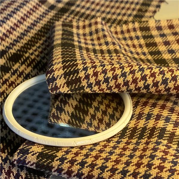 Colorido de peso pesado Twill tejido Poly / Rayon 65/35 Hijo teñido TR Checks Tejido