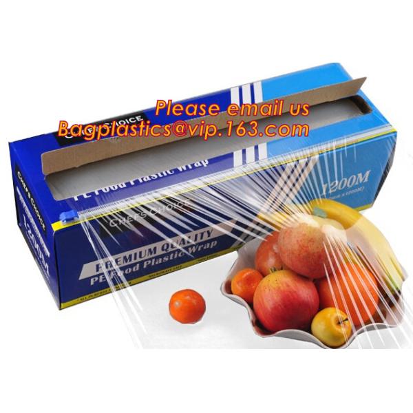 Keep Fresh PE food wrap plastic Cling film wrap jumbo roll, LLDPE power stretch wrap film food wrap stretch film, bageas