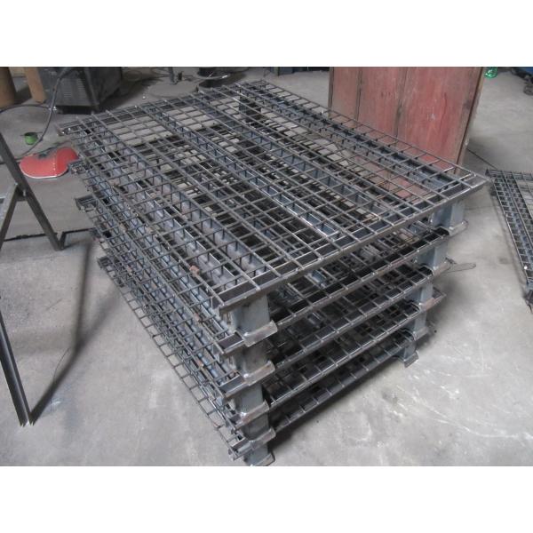 Powder Coated Collapsible Wire Container Rust Resistant Long Life Span