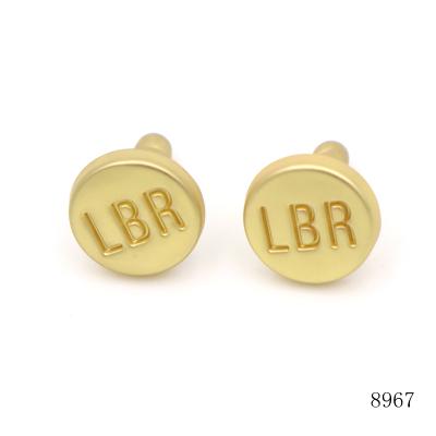 11mm Matte Gold Flat Rivet Leather Bag Accessories Rivet Studs Custom Hat Logo