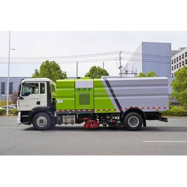 Barredora de carretera con transmisión manual de 16 metros cúbicos Dongfeng Tianjin para carreteras y calles
