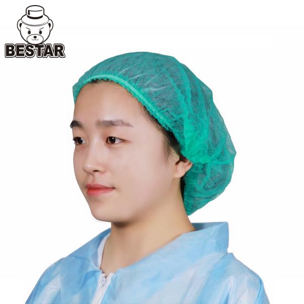 Extra Large Bouffant Disposable Nonwoven Cap 21 Inch For Food Industry