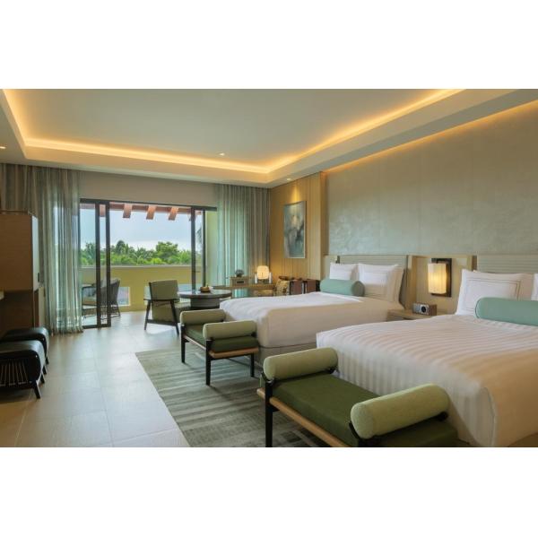 The Ritz Carlton Hotel Group Design Avocado Green Hue Retro Romantic Theme PU leather Upholstery