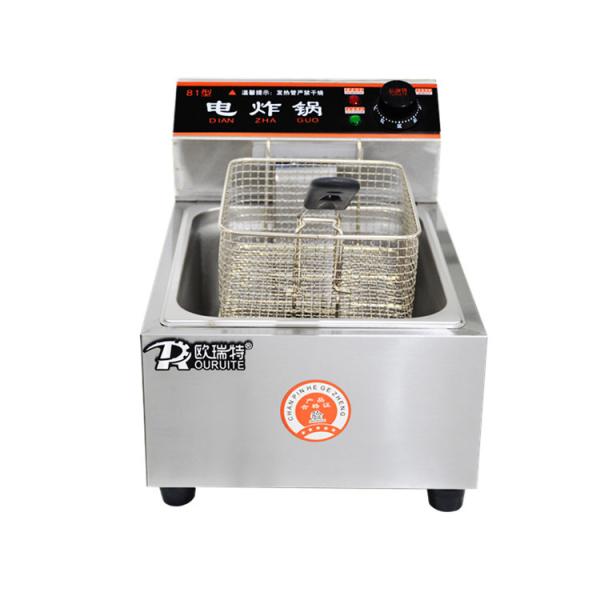 Stainless Steel Single Tank Tabletop Electric Deep Fryers 5L Deep Fat Fryer Commercial