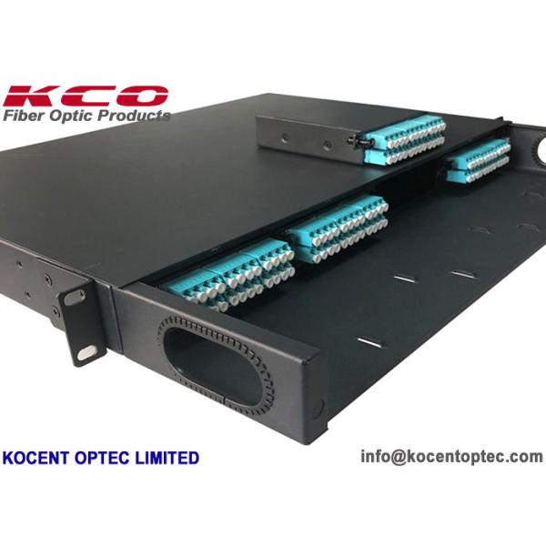 SM MM OM3 OM4 OM5 High Destiny 96 cores 1U MPO Optical Patch Panel MTP Rack-mount Terminal Box