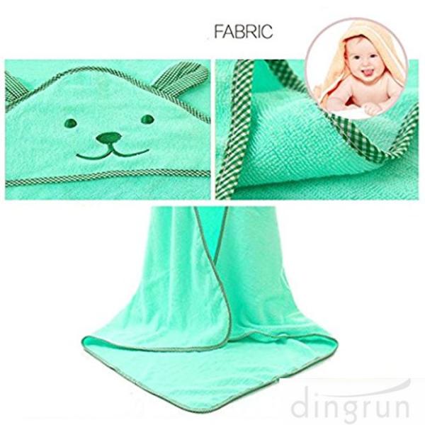 Soft Baby Hooded Towel Bear Ear , Personalized Hooded Bath Towels For Kids 