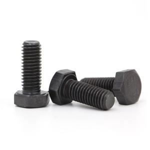 Bolinhos de cabeça hexadecimal de zinco preto de aço inoxidável de grau 12.9
