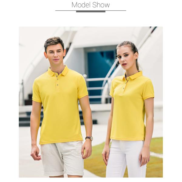 Embroidered  Quick Dry Slim Fit Work Polo Shirts  Cotton Plain Solid Color Classic Design