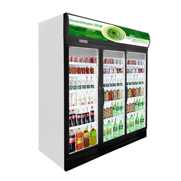 Congelador de vidro de fecho automático 1280*695*2120 milímetro da porta baixo - consumo de energia