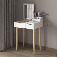 Mesa de vestidor con soporte de madera maciza