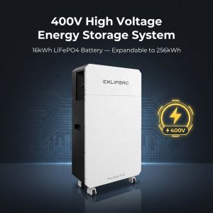 400V High Voltage Home Energy Storage Battery with 16kWh Modular LiFePO4 System and IP65 Protection