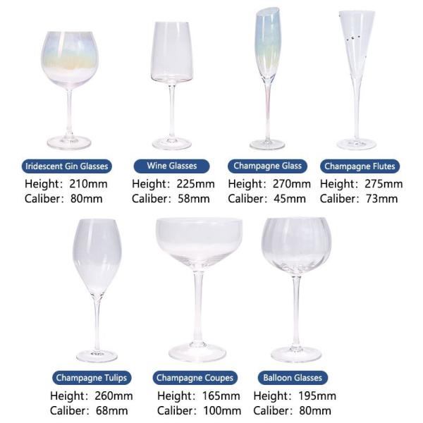 Стеклянный шампанский для свадьбы