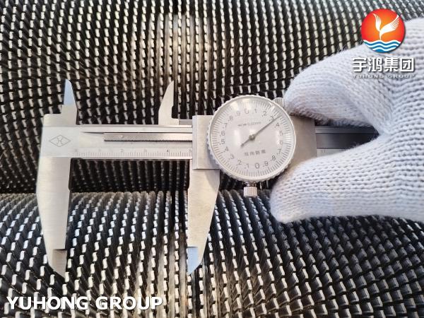 ASTM A312 TP304H Stainless Steel Pipe With SS Fin Strip, Serrated Fin Tube For Furnace