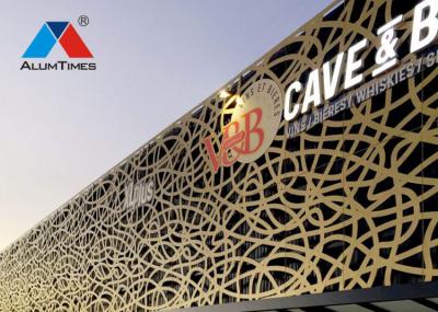 Perforated Aluminum Decorative Screens , Fireproof Metal Screen Panels