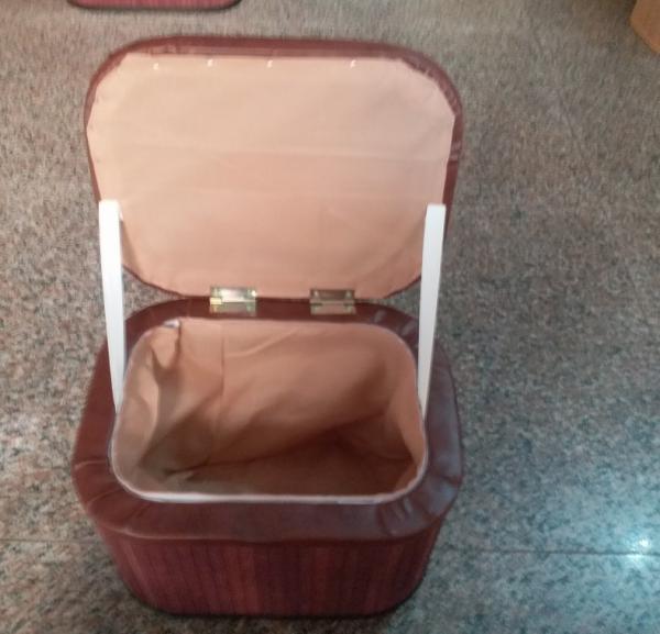Natural Straw Household Storage Stool Grass Woven Ottoman Box Eco-Friendly Hand-Woven Grass Rattan Stools