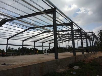 Q345B Welded Prefabricated Warehouse Building , H Section High Bay Warehouse Construction