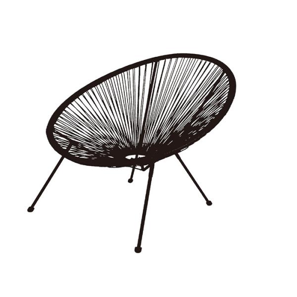 Stackable K.D. Steel Rattan Chair With Powerful Capacity 250 Lbs