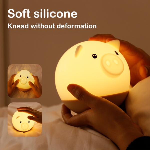 European CE Certified Silicone Cartoon Nightlight Food-Grade Voice Control Intelligent sleep aid