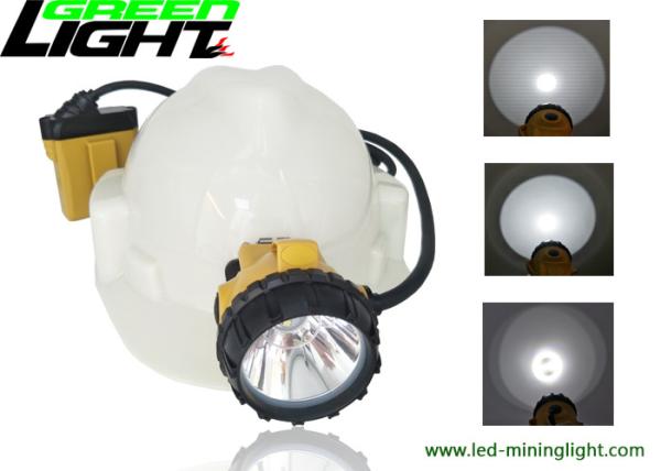 25000 Lux Corded Miners Cap Lamp 10.4Ah Aluminum Lighting Cup With Perfect Light Spot waterproof IP68