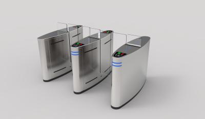 IP66 Acrylic Glass Pedestrian QR Code Scanner Security Sliding Gate Turnstile 60Hz