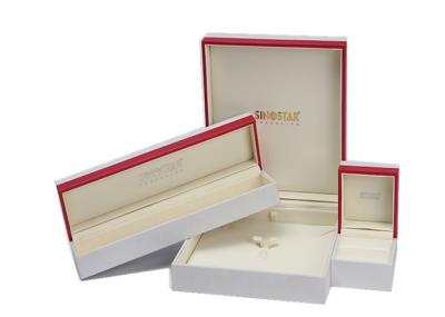 White & Red Modern Jewelry Box  , Plastic + Paper + Velvet Women'S Jewelry Box