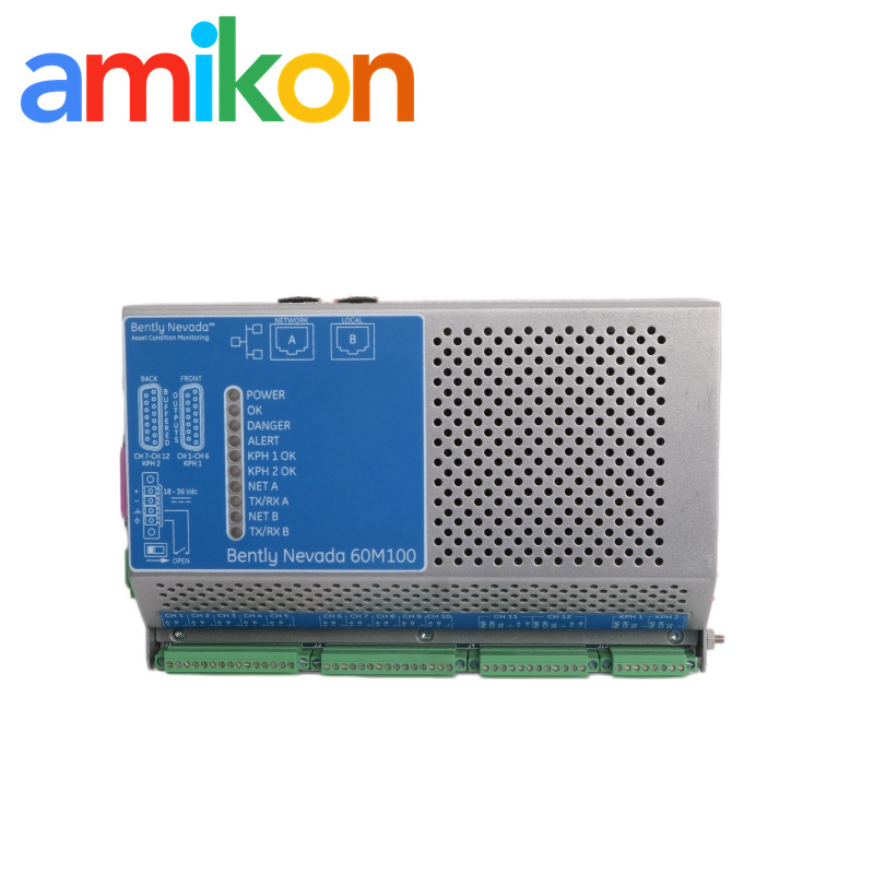 60M100-00 Bently Nevada 12-Channel Wind Condition Monitor for Wind Turbine Drivetrain Predictive Maintenance