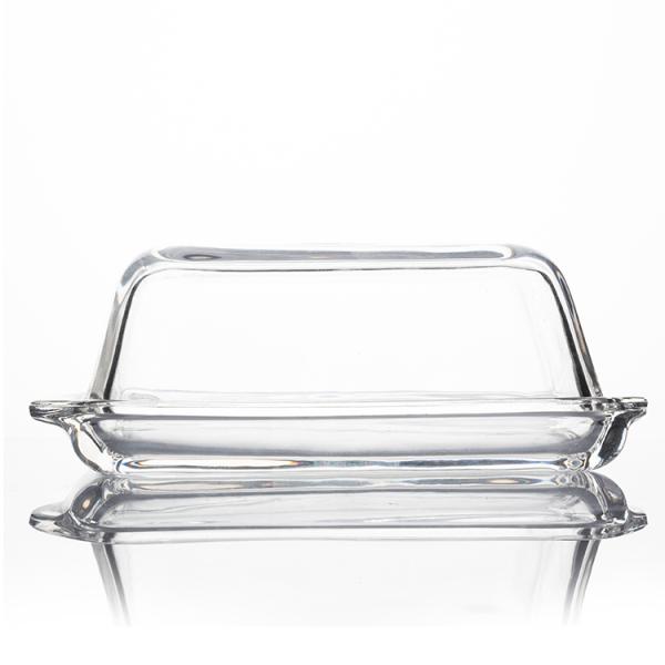Factory Whosale High Quality Clear Glass Butter Dish Set