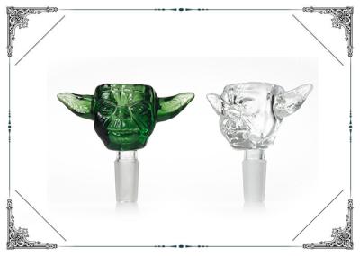 14MM 18MM Skull Joint Water Bong Accessories Clear Green Color