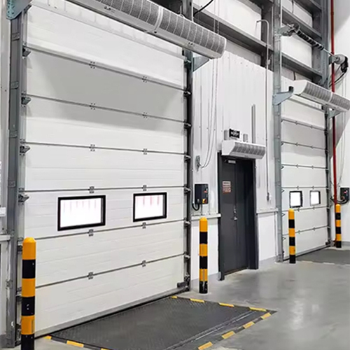 0.2-0.4m/s Speed Overhead Sectional Lifting Door Industrial Door With Dock Seal For Express Delivery Hubs
