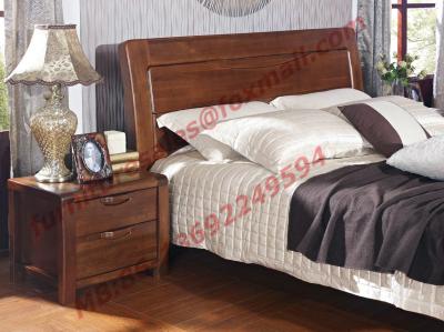 New American Style Solid Wood Bed with Wardrobe for Luxury Home Decoration