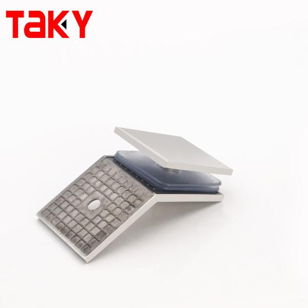 Stainless Steel Shower Glass Door Fittings Square Glass Door Clamp 135 Degree Bathroom Fixed Clip
