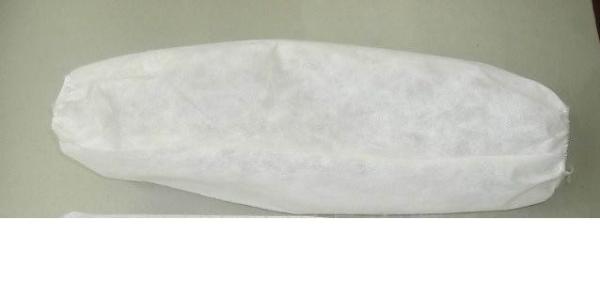Blue Nonwoven Disposable Sleeve Covers Arm Protectors Oil Proof With Knitted Cuff