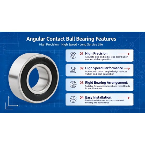 Meet International Standards Angular Contact Ball Bearing 3803-2RS 17*26*7mm Vacuum Machine Bearing