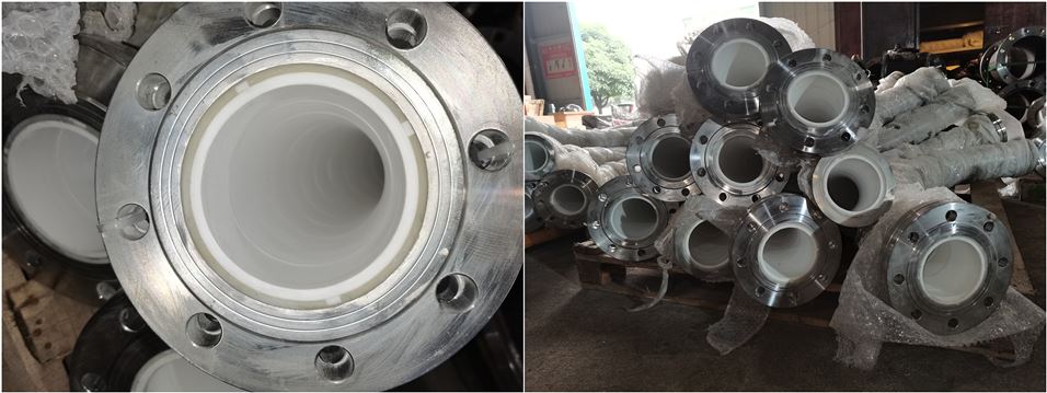 Customized Ceramic Sleeve Lined Pipe Ceramic Lined Bend In Coal Mine