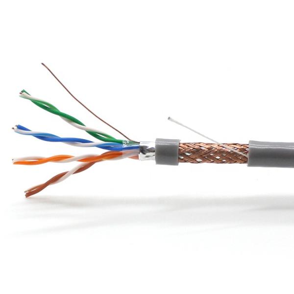High Speed Solid Bare Copper 24AWG 26AWG 0.5mm FTP Cat5e Cable