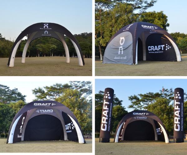 Pop Up Inflatable Exhibition Tents High Wind Resistance Air Tight Damp Proof
