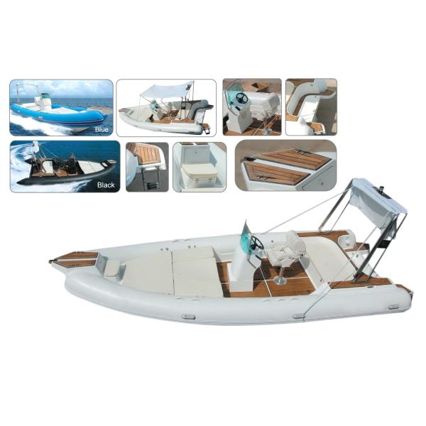Rigid Hull Transport Tour Inflatable RIB Boats With 1.2mm PVC Tube