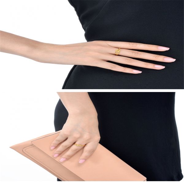 Anillos clásicos de oro fino para mujeres