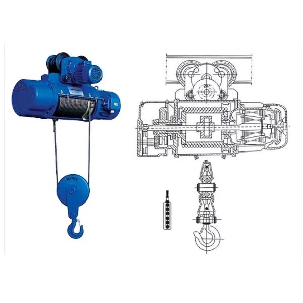 20t Load Capacity Electric Wire Rope Hoist with 20/30m/min Lift Speed and Steel Construction for Industrial Use