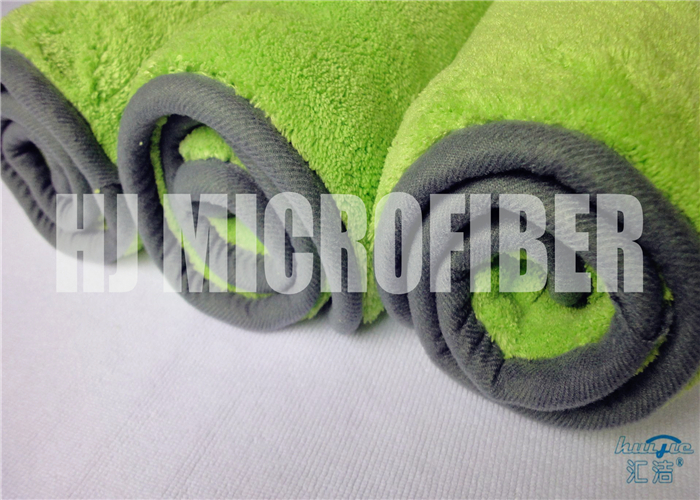 Зеленая ткань полотенца буферности плюша/высоко припудривания Microfiber абсорбциы для стекла Windows