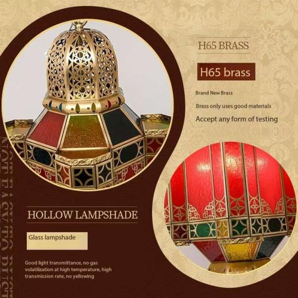 Brass Large Vintage Copper Ceiling Light For Arab Living Room