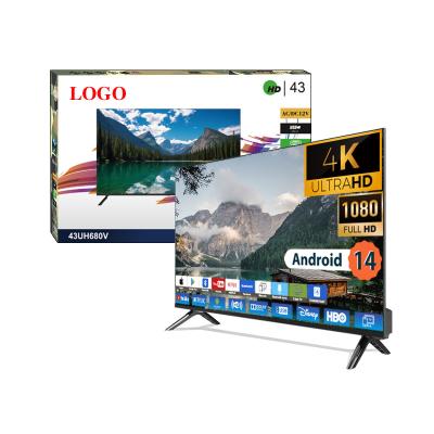 Téléviseur LED Android Smart 4K UHD de 32 40 50 55 65 pouces, écran de cinéma maison