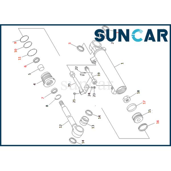 707-98-11160 7079811160 Komatsu Wheel Loader Oil Seal Parts Service Kit Steering Cylinder Seal Kit