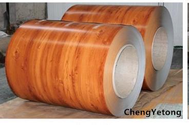 0.40 MM Thickness PPGL Steel Coil Wood Grain Color With High Acid / Alkali Resistance