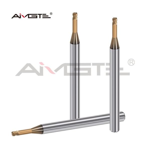 Deep Groove Carbide Radius End Mill Precision 4 Flute H6 For Hardened Steel