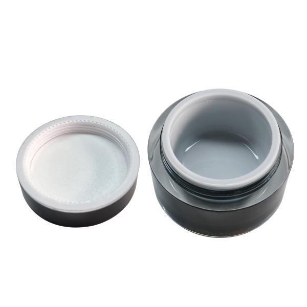 Black Acrylic Empty Cosmetic Containers 5ml 10ml 20ml 30ml 50ml Refillable Cream Jars