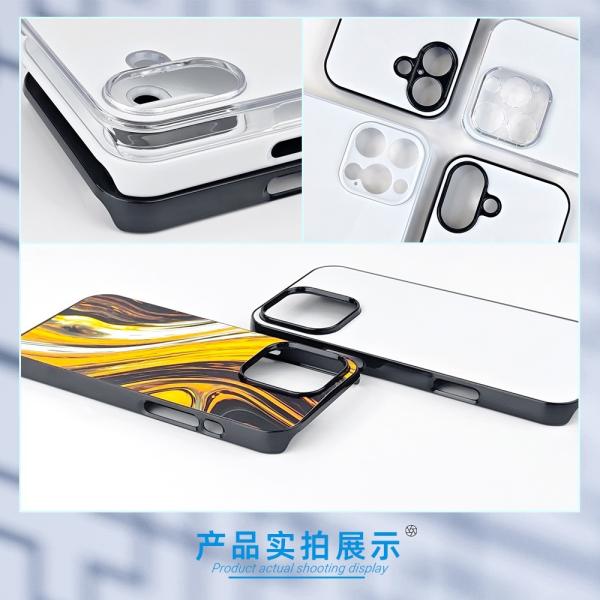 Sublimation Mobile Cover For Iphone 16 Pro Custom Printing 2D PC Blank Sublimation Phone Cases