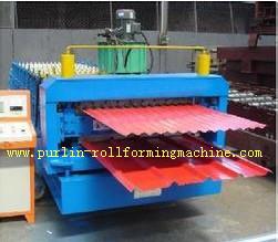 Petit pain ondulé de tuile de toit formant la double couche de machine 0.3mm - 0.8mm pour les tuiles en acier colorées
